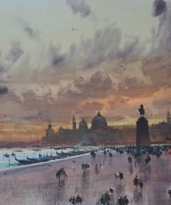 Gagos gallery Venice, CityScape, acrylic on canvas
