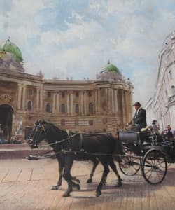 Gagos gallery Vienna, CityScape, acrylic on canvas