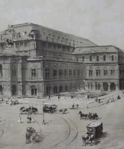 Gagos gallery Vienna, CityScape, acrylic on canvas