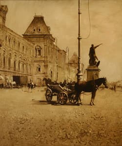 Gagos gallery Moscow, CityScape, acrylic on canvas