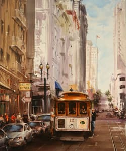 Gagos gallery San Francisco, CityScape, acrylic on canvas