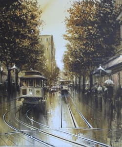 Gagos gallery San Francisco, CityScape, acrylic on canvas