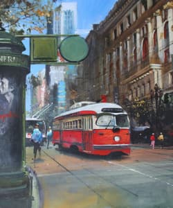 Gagos gallery San Francisco, CityScape, acrylic on canvas