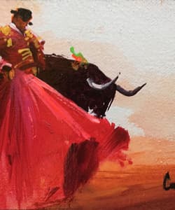 Gagos gallery Bullfighting, acrylic on canvas