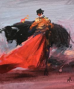 Gagos gallery Bullfighting, acrylic on canvas