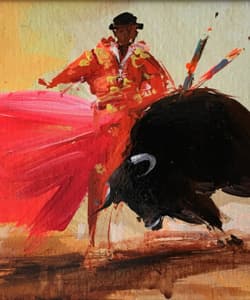 Gagos gallery Bullfighting, acrylic on canvas