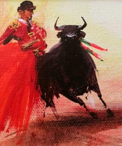 Gagos gallery Bullfighting, acrylic on canvas