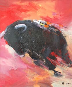 Gagos gallery Bullfighting, acrylic on canvas