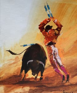 Gagos gallery Bullfighting, acrylic on canvas