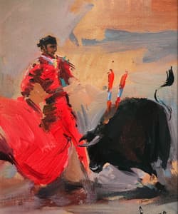 Gagos gallery Bullfighting, acrylic on canvas