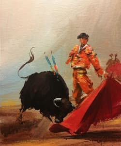 Gagos gallery Bullfighting, acrylic on canvas