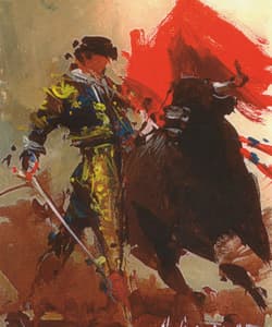 Gagos gallery Bullfighting, acrylic on canvas