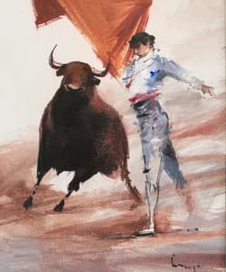 Gagos gallery Bullfighting, acrylic on canvas