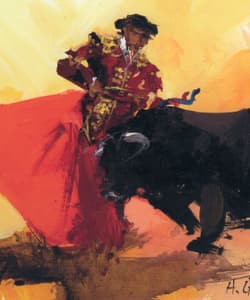 Gagos gallery Bullfighting, acrylic on canvas