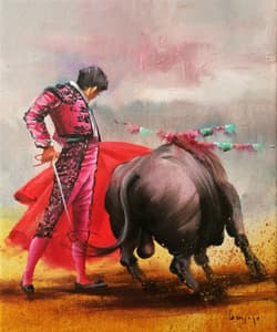Gagos gallery Bullfighting, acrylic on canvas