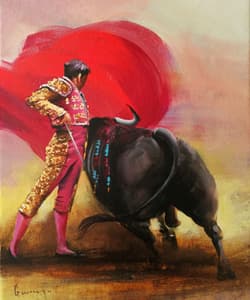 Gagos gallery Bullfighting, acrylic on canvas