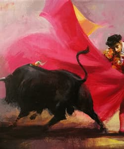 Gagos gallery Bullfighting, acrylic on canvas