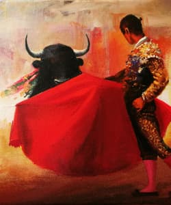 Gagos gallery Bullfighting, acrylic on canvas