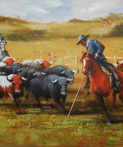Gagos gallery Bullfighting, acrylic on canvas