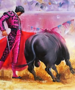 Gagos gallery Bullfighting, acrylic on canvas