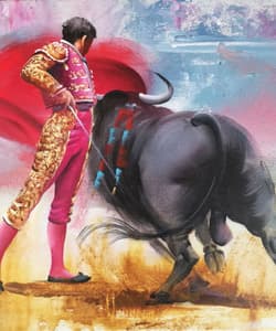 Gagos gallery Bullfighting, acrylic on canvas