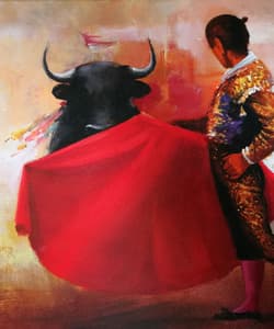 Gagos gallery Bullfighting, acrylic on canvas