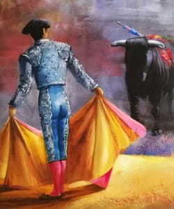 Gagos gallery Bullfighting, acrylic on canvas