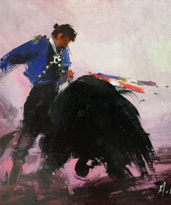 Gagos gallery Bullfighting, acrylic on canvas