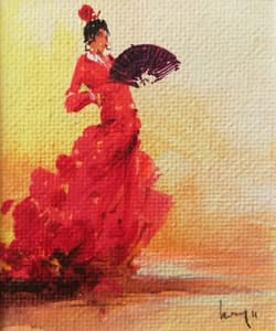 Gagos gallery Flamenco dancer, acrylic on canvas