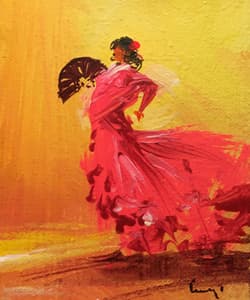 Gagos gallery Flamenco dancer, acrylic on canvas