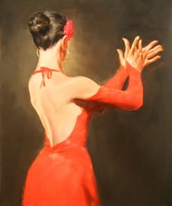 Gagos gallery Flamenco dancer, acrylic on canvas