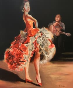 Gagos gallery Flamenco dancer, acrylic on canvas