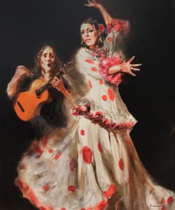 Gagos gallery Flamenco dancer, acrylic on canvas