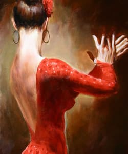 Gagos gallery Flamenco dancer, acrylic on canvas