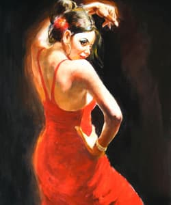 Gagos gallery Flamenco dancer, acrylic on canvas