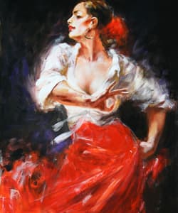 Gagos gallery Flamenco dancer, acrylic on canvas