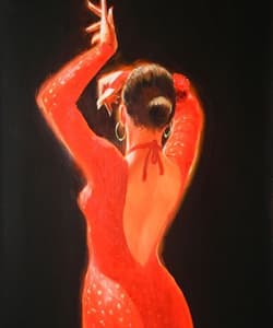 Gagos gallery Flamenco dancer, acrylic on canvas
