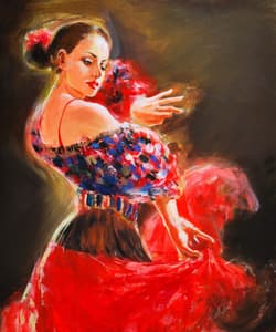Gagos gallery Flamenco dancer, acrylic on canvas