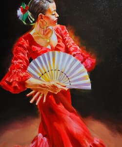 Gagos gallery Flamenco dancer, acrylic on canvas