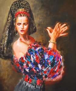 Gagos gallery Flamenco dancer, acrylic on canvas
