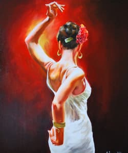Gagos gallery Flamenco dancer, acrylic on canvas