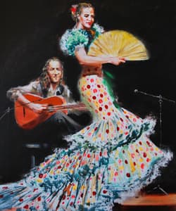 Gagos gallery Flamenco dancer, acrylic on canvas