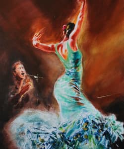 Gagos gallery Flamenco dancer, acrylic on canvas