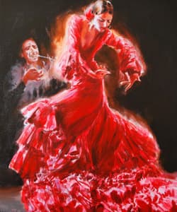 Gagos gallery Flamenco dancer, acrylic on canvas
