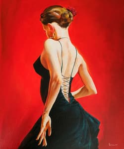 Gagos gallery Flamenco dancer, acrylic on canvas
