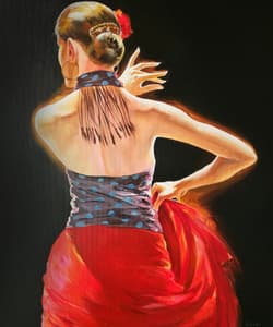 Gagos gallery Flamenco dancer, acrylic on canvas