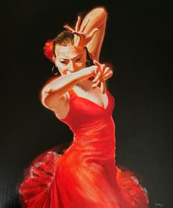 Gagos gallery Flamenco dancer, acrylic on canvas