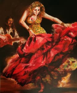 Gagos gallery Flamenco dancer, acrylic on canvas