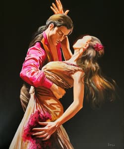 Gagos gallery Flamenco dancer, acrylic on canvas