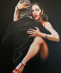 Gagos gallery Tango dancers, acrylic on canvas